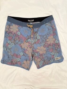 Howler Brothers Blue Floral Swim Board Shorts